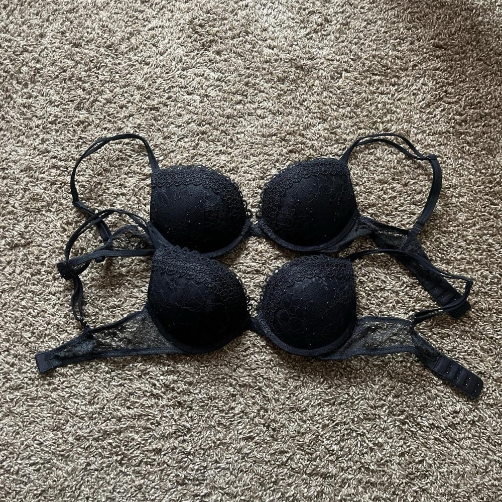 Victoria’s Secret Black Lace Push Up Bra